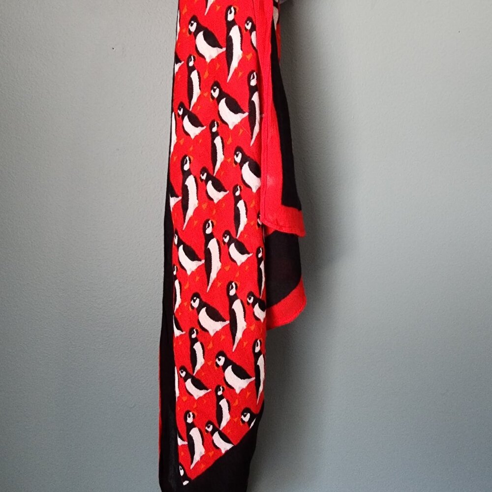 Crown & Ivy Black & Red Oversized Puffin Scarf - Picture 4 of 8
